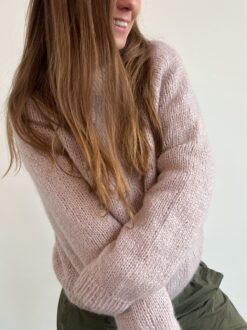 Uld/alpaca sweater I sart rosa